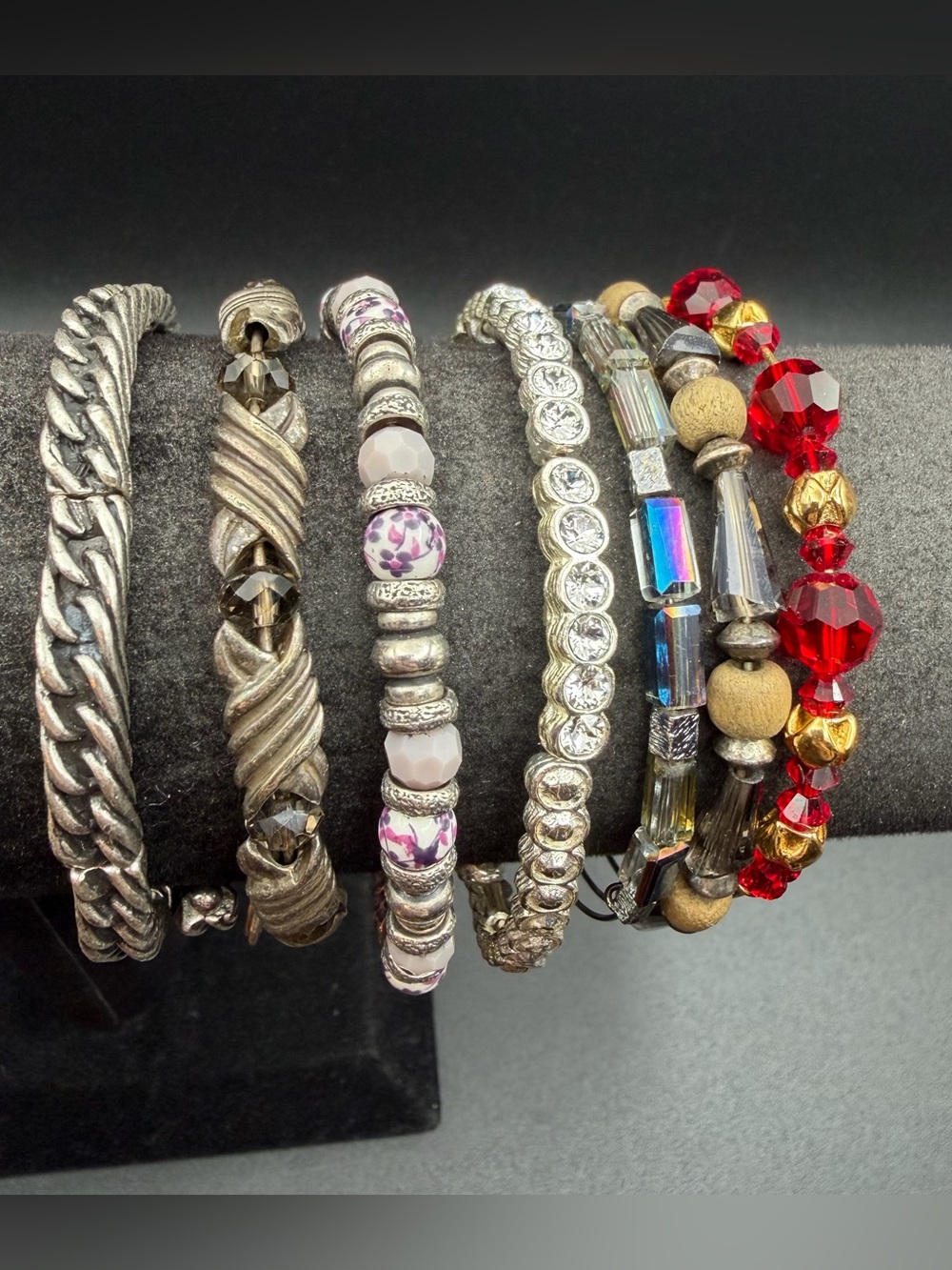 Lot of 7 Alex and Ani Bracelets Lot#5 wrap rhinestone beaded